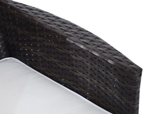 Outsunny Rattan Garden Chair Table Brown