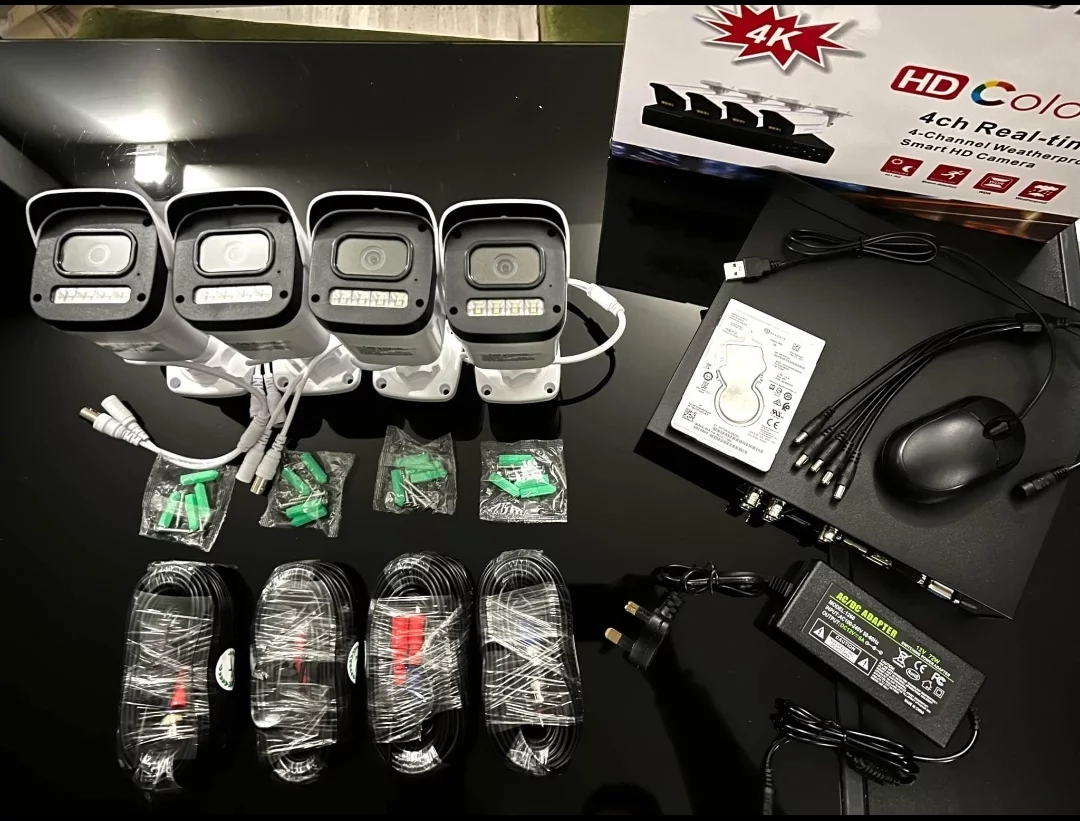 4 CCTV Camera kit 4K 1TB HDD