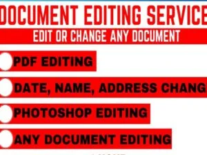Document Editing – Photoshop & PDF, Word, EXCEL,, Powerpoint