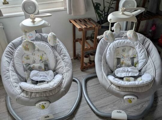 2x Joie ABC swing chairs