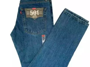 Levis 501 Mens Straight Fit Stretch Jeans Denim Original Size 30-34