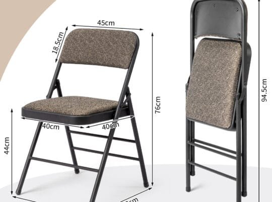Foldable Chairs Metal Padded Seats