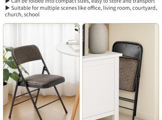 Foldable Chairs Metal Padded Seats